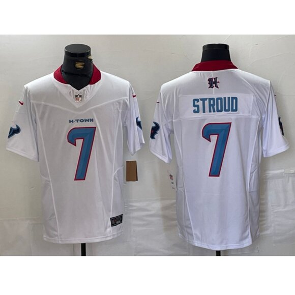 Mens Youths Kids Womens 7 CJ Stroud Stitched Jersey White
